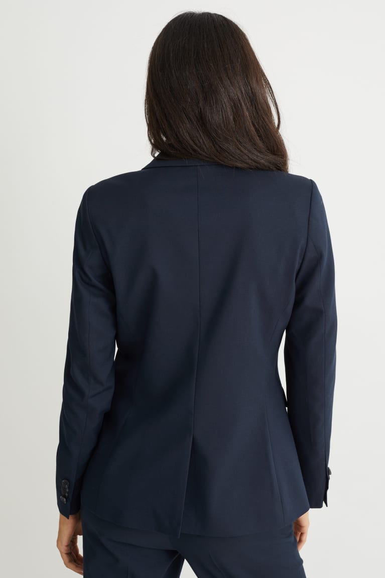 Chaquetas C&A Business Fitted Recycled Azules Oscuro | NRXMCW-309