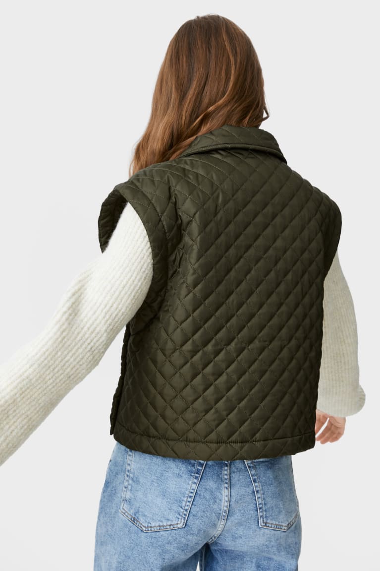 Chaquetas C&A Clockhouse Acolchado Gilet Verde Oscuro | JBUXRM-018