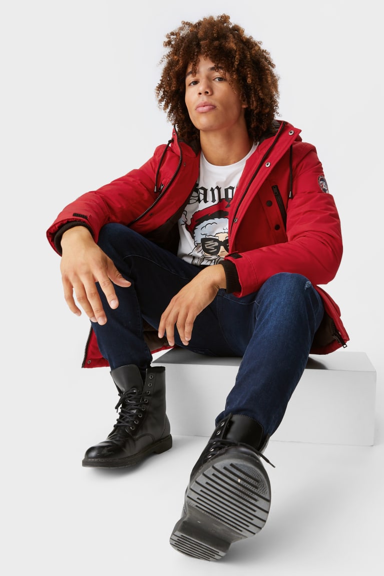 Chaquetas C&A Clockhouse Parka With Hood Recycled Rojas | IXKTMC-471