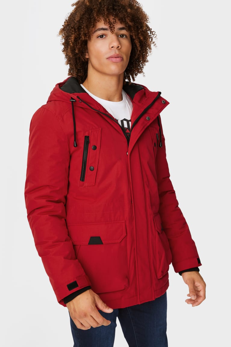 Chaquetas C&A Clockhouse Parka With Hood Recycled Rojas | IXKTMC-471