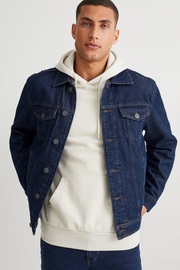 Chaquetas C&A Denim Azules Azules Oscuro | TJCLQA-305