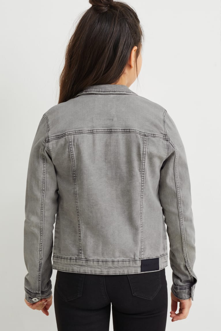 Chaquetas C&A Denim Azules Gris Claro | MKGPZU-589