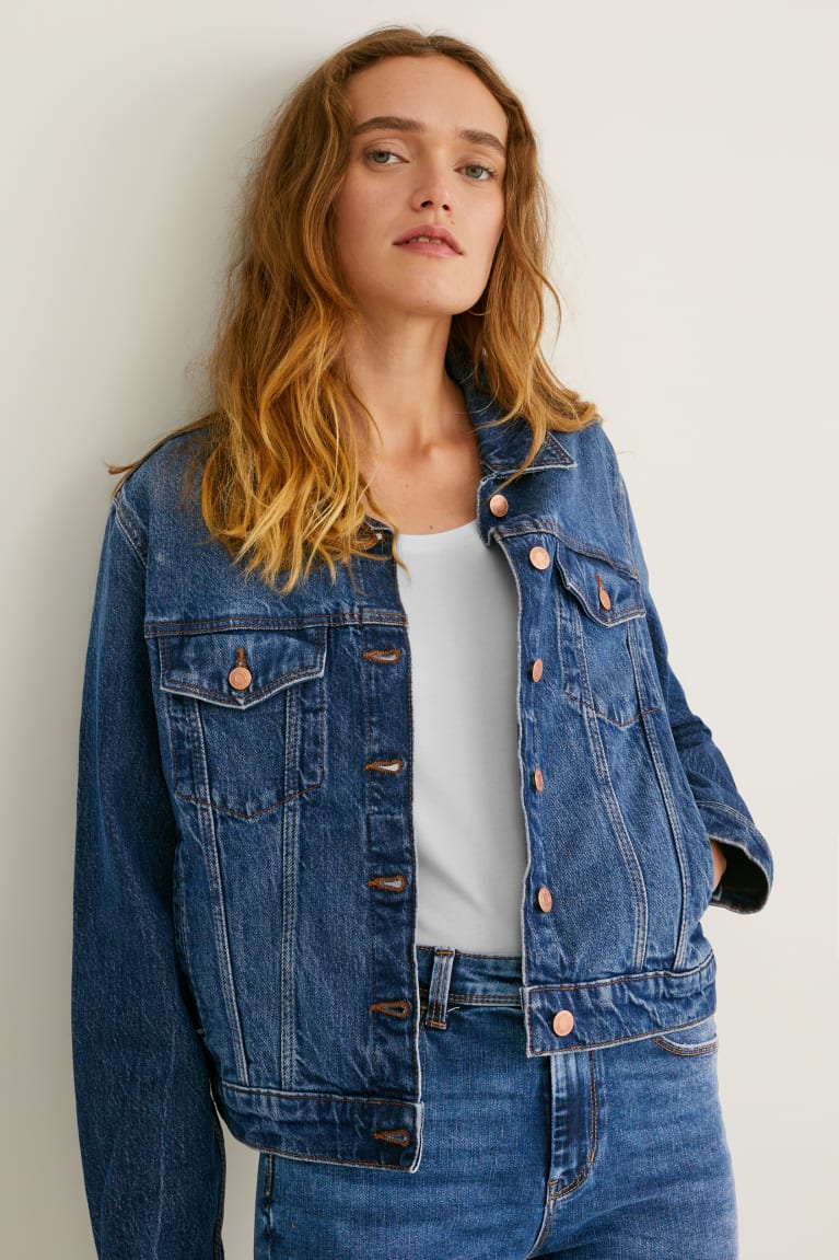 Chaquetas C&A Denim Lycra® Recycled Azules | ICQMRN-249