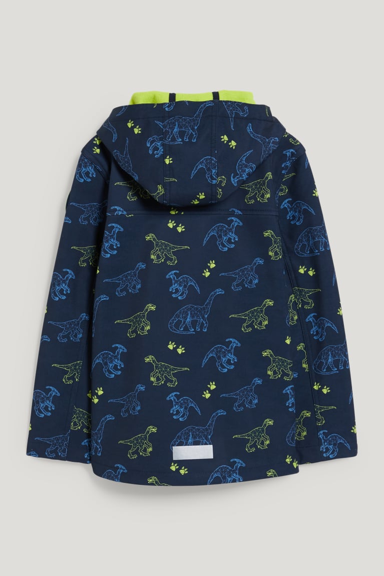 Chaquetas C&A Dinosaur Softshell With Hood Azules Oscuro | AYRNJG-382