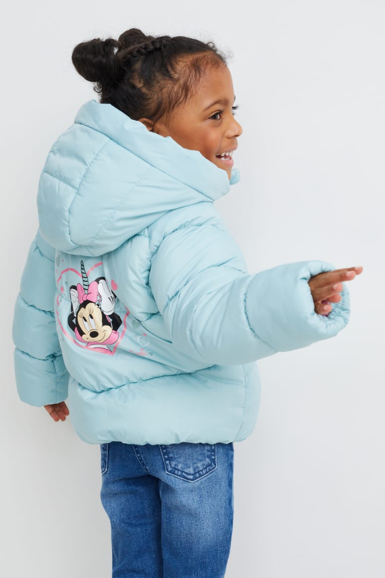 Chaquetas C&A Minnie Mouse Acolchado With Hood Recycled Azules Claro | SJNRAB-079