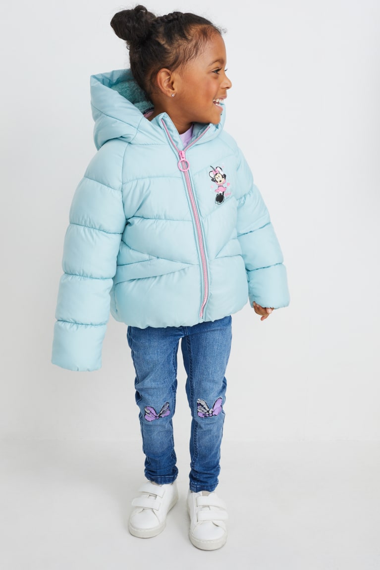 Chaquetas C&A Minnie Mouse Acolchado With Hood Recycled Azules Claro | SJNRAB-079