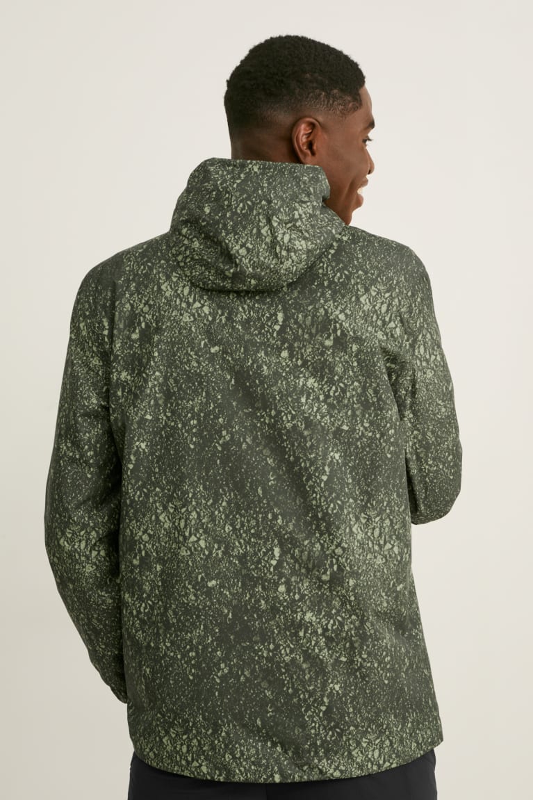 Chaquetas C&A Outdoor With Hood Patterned Verde | XNWGTH-824