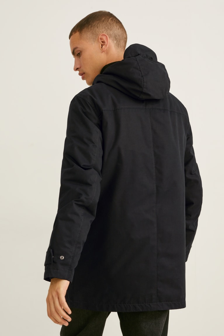 Chaquetas C&A Parka With Hood Negras | ETHVFC-714