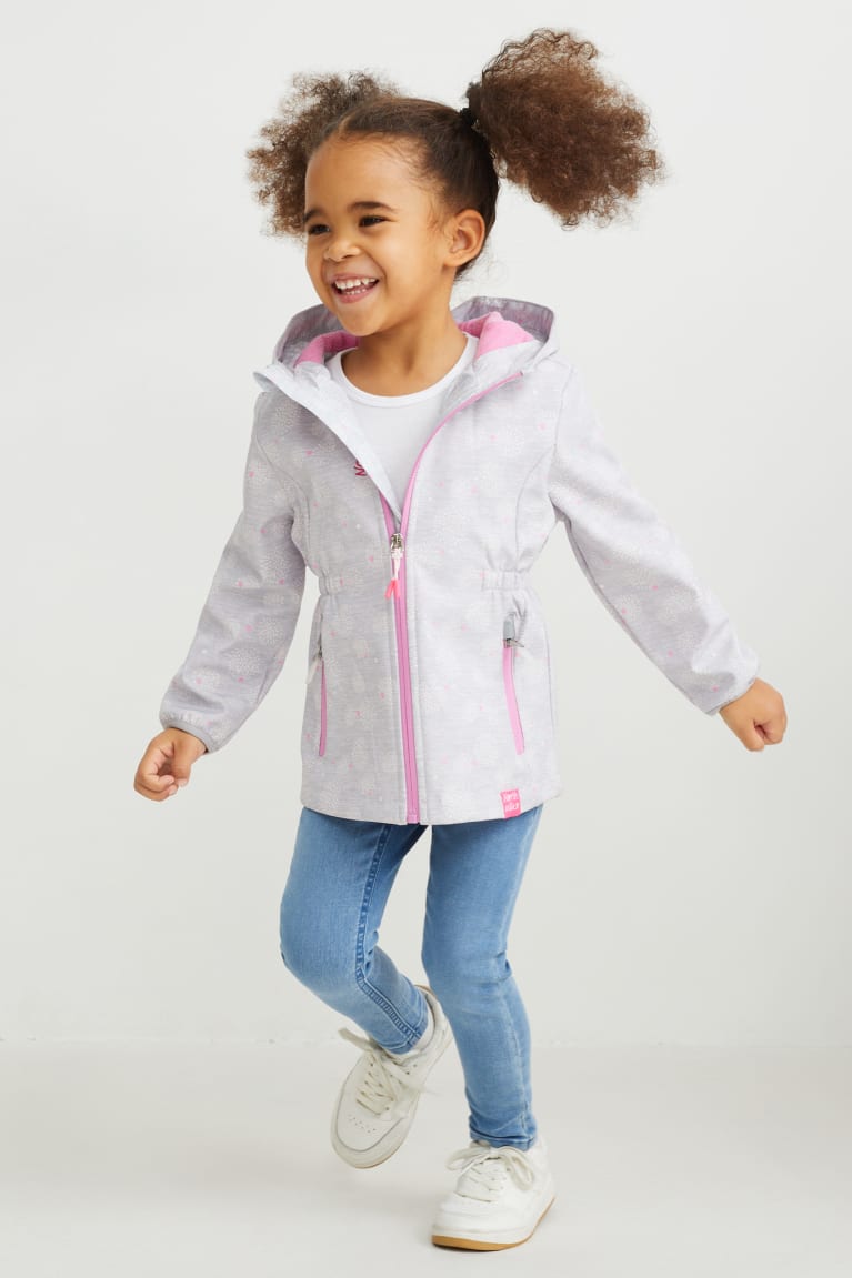 Chaquetas C&A Softshell With Hood Patterned Gris Claro | ISRUFE-652