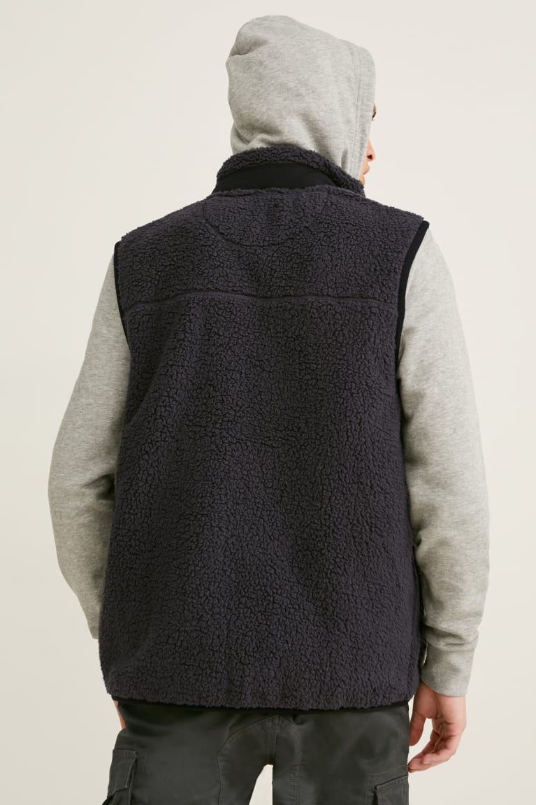 Chaquetas C&A Teddy Fur WaistThermolite® Recycled Gris Oscuro | PVMZAO-159