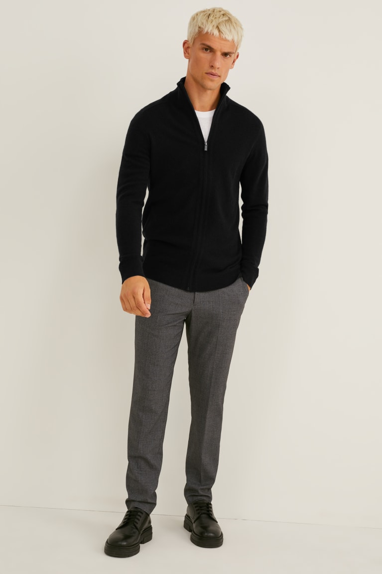 Cárdigan C&A Cashmere Negras | TPGCSJ-295