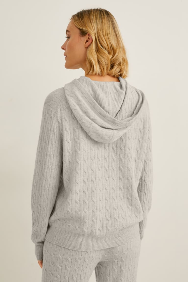 Cárdigan C&A Cashmere With Hood Blancas | KZQLVP-185