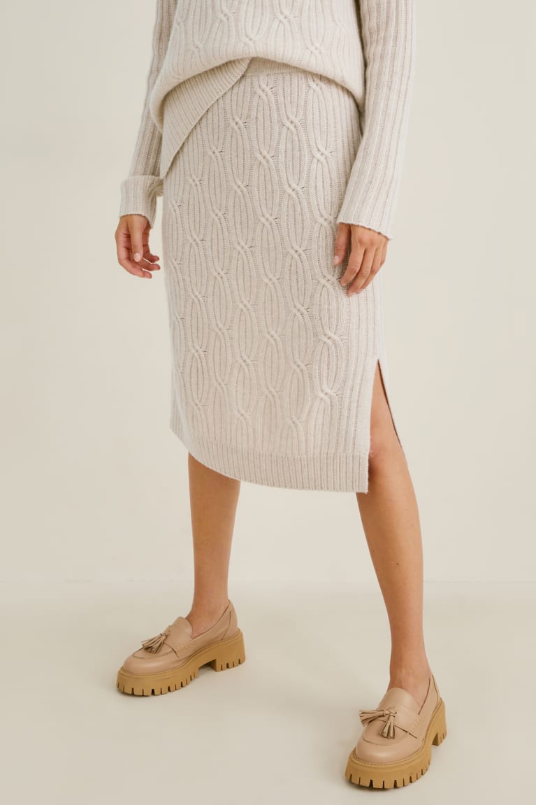 Falda C&A Cashmere Beige | UAIGXB-124