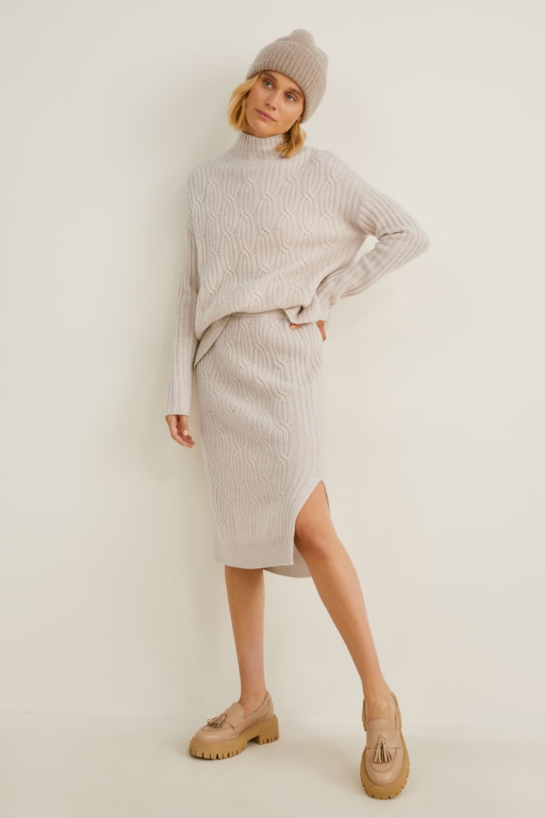 Falda C&A Cashmere Beige | UAIGXB-124