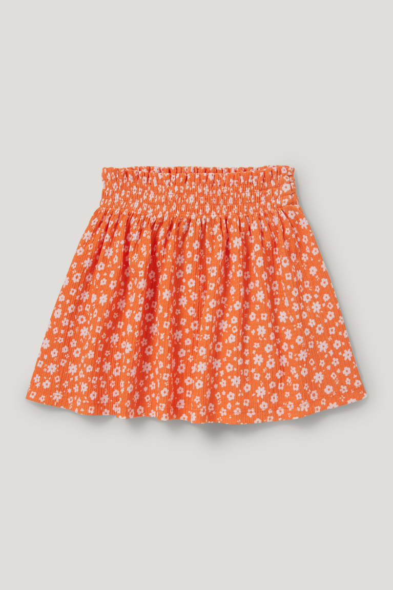 Falda C&A Floral Naranjas | BGYNSI-063