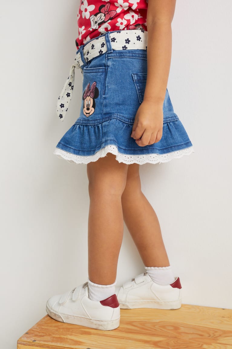 Falda C&A Minnie Mouse Denim Azules | FAJBVT-426