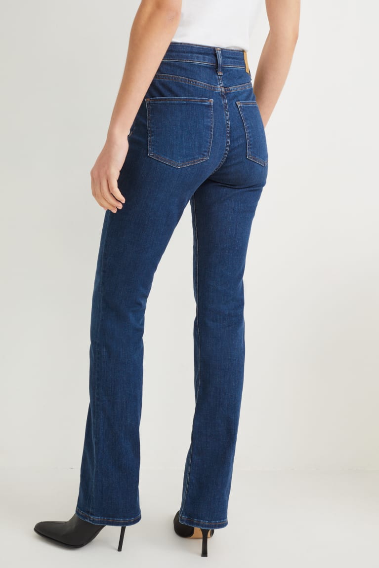 Jeans C&A Bootcut High Cintura Lycra® Recycled Azules | ZHRDGO-409