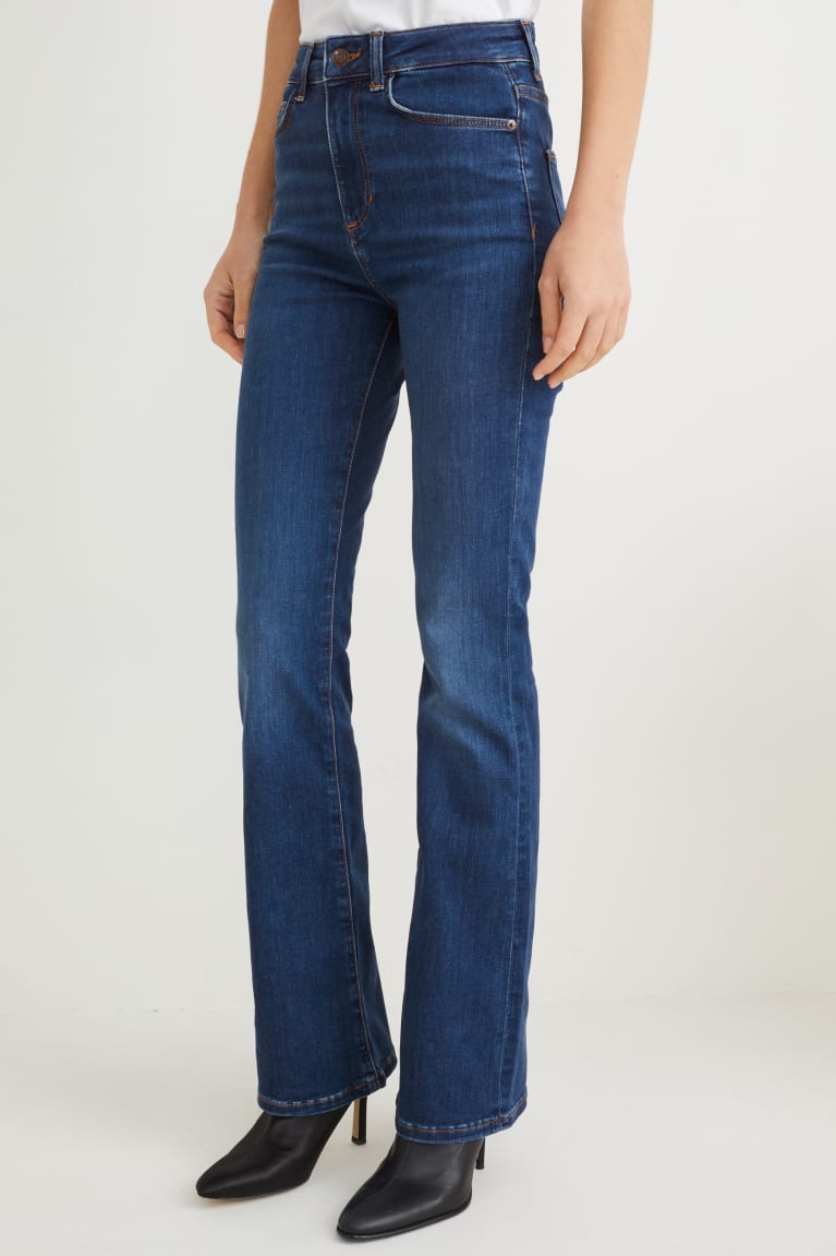 Jeans C&A Bootcut High Cintura Lycra® Recycled Azules | ZHRDGO-409