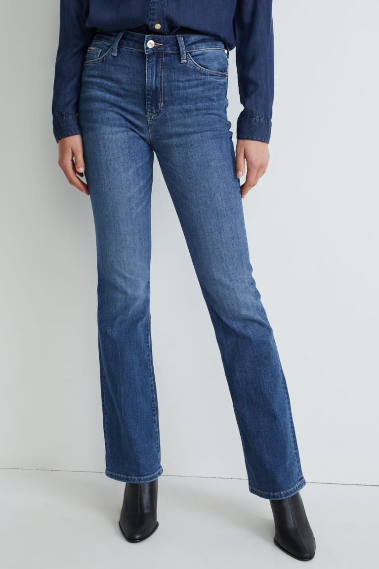 Jeans C&A Bootcut High Cintura Recycled Azules | XADQCW-451