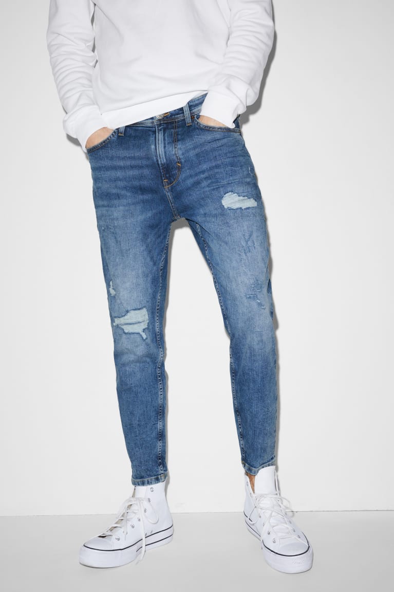 Jeans C&A Carrot Lycra® Azules Azules Claro | OJNXIQ-561