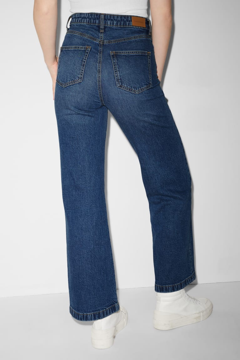 Jeans C&A Clockhouse Anchos Leg High Cintura Azules | NAZFHC-109