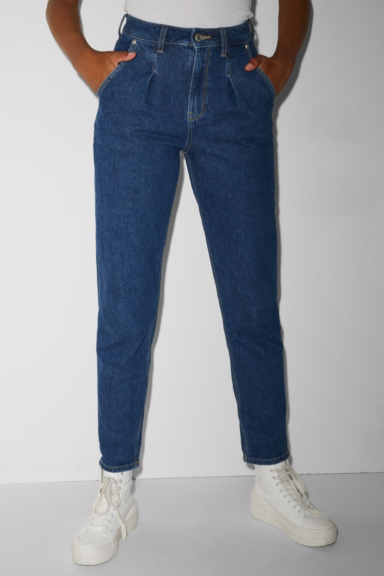 Jeans C&A Clockhouse Balloon High Cintura Azules | KUZBVP-170