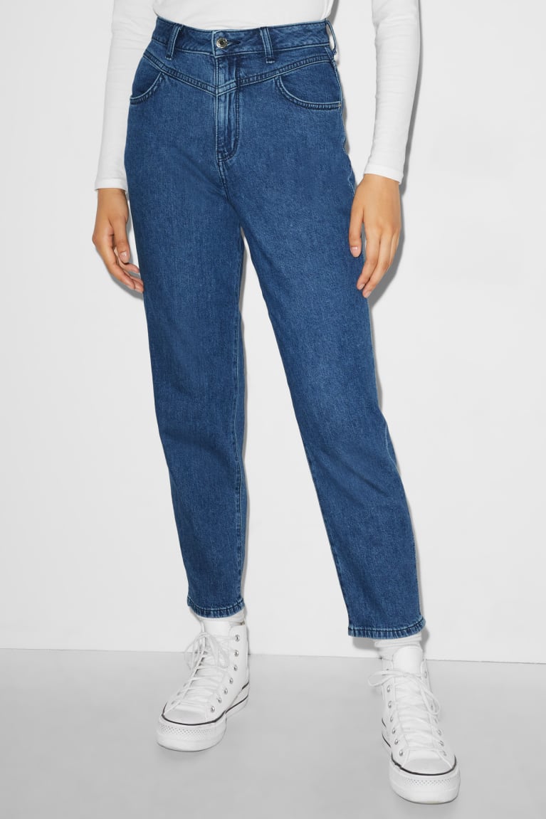 Jeans C&A Clockhouse Balloon High Cintura Azules | TQGYCR-320