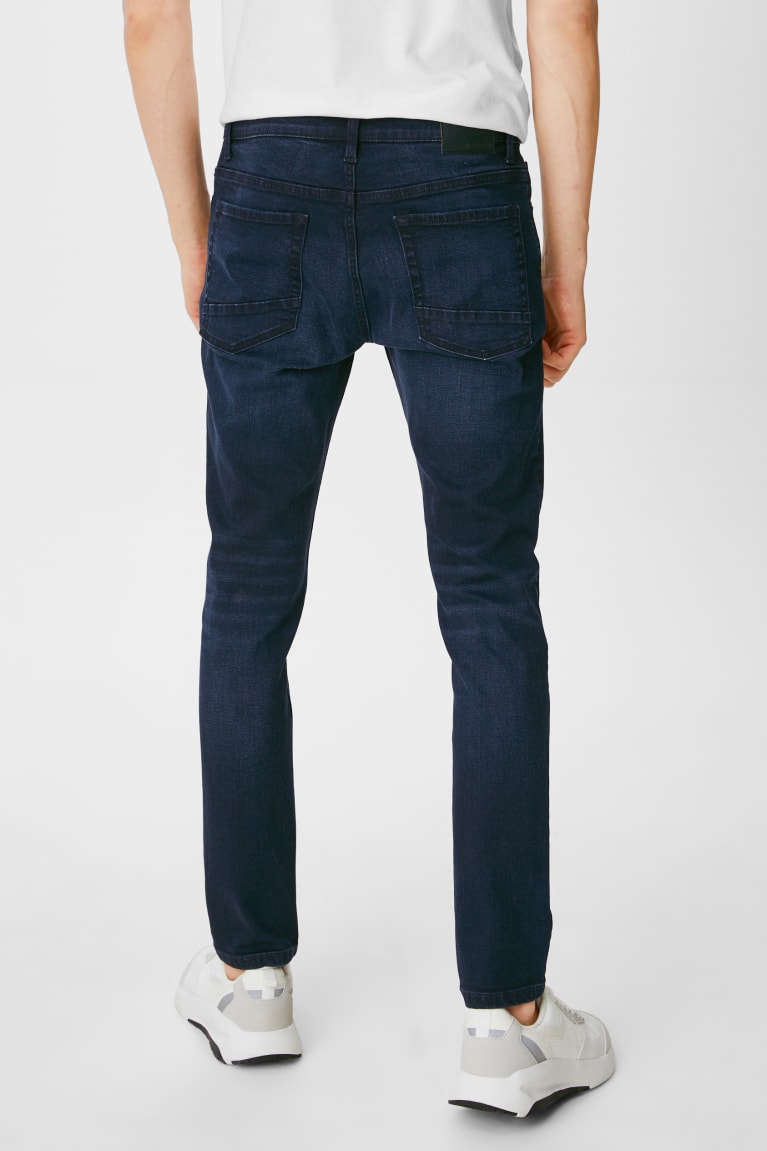 Jeans C&A Clockhouse Flaco Lycra® Azules Azules Oscuro | DOFJSL-107