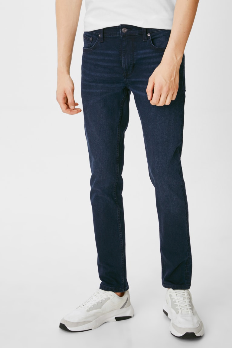 Jeans C&A Clockhouse Flaco Lycra® Azules Azules Oscuro | DOFJSL-107