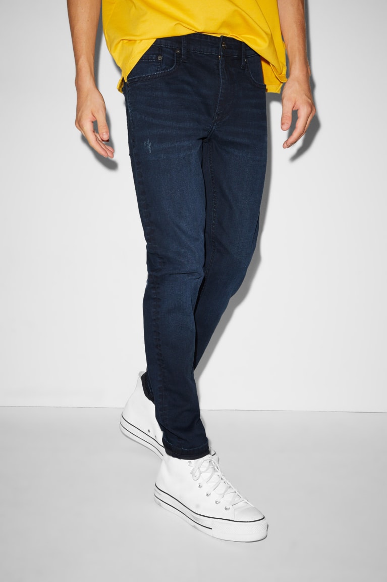 Jeans C&A Clockhouse Flaco Lycra® Azules Azules Oscuro | ZACFDV-984