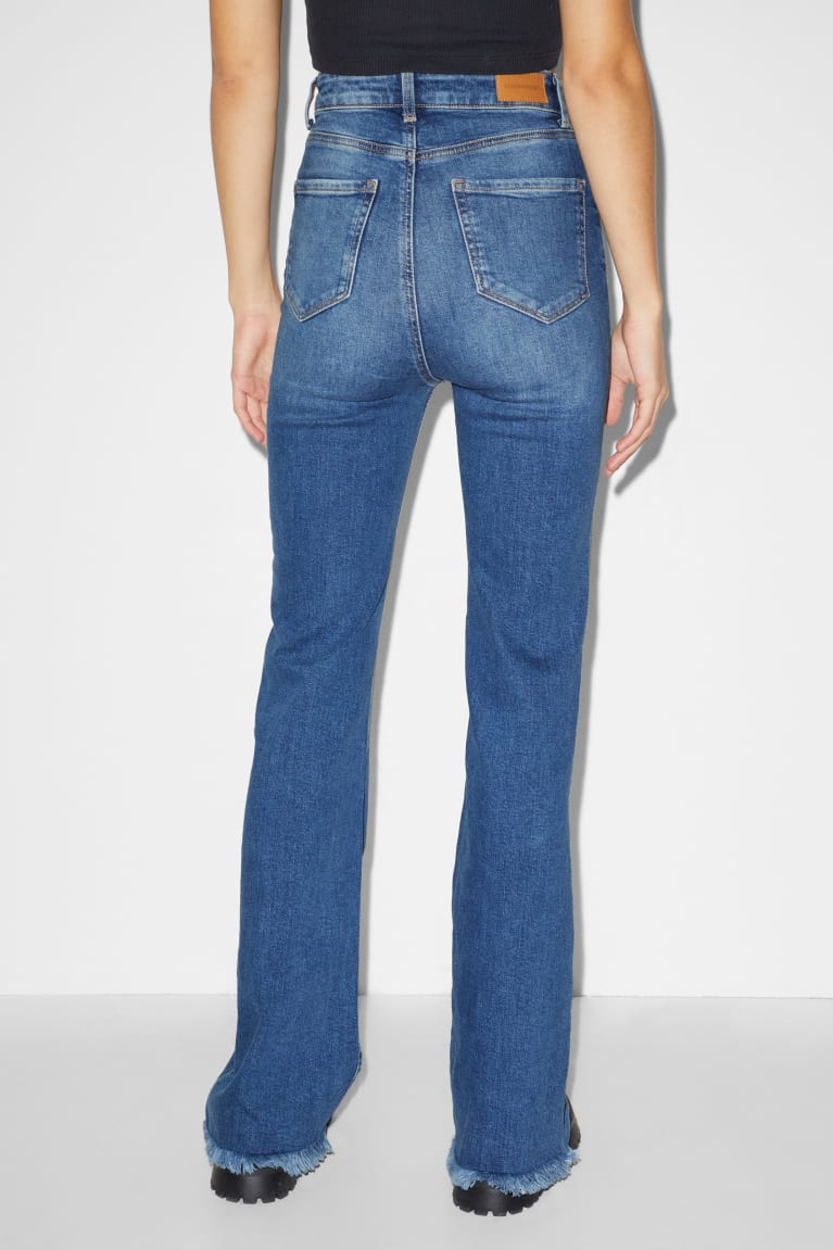 Jeans C&A Clockhouse Flared High Cintura Azules | BMGELH-549