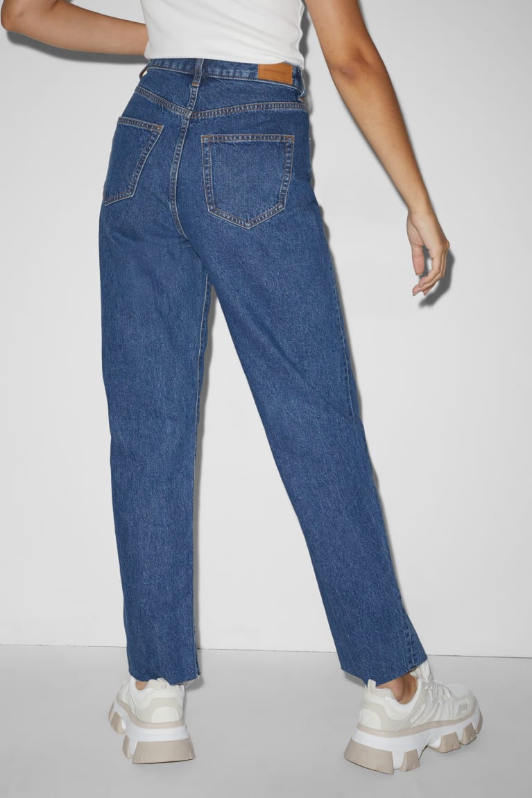 Jeans C&A Clockhouse Loose Fit High Cintura Azules | AKLJRE-150