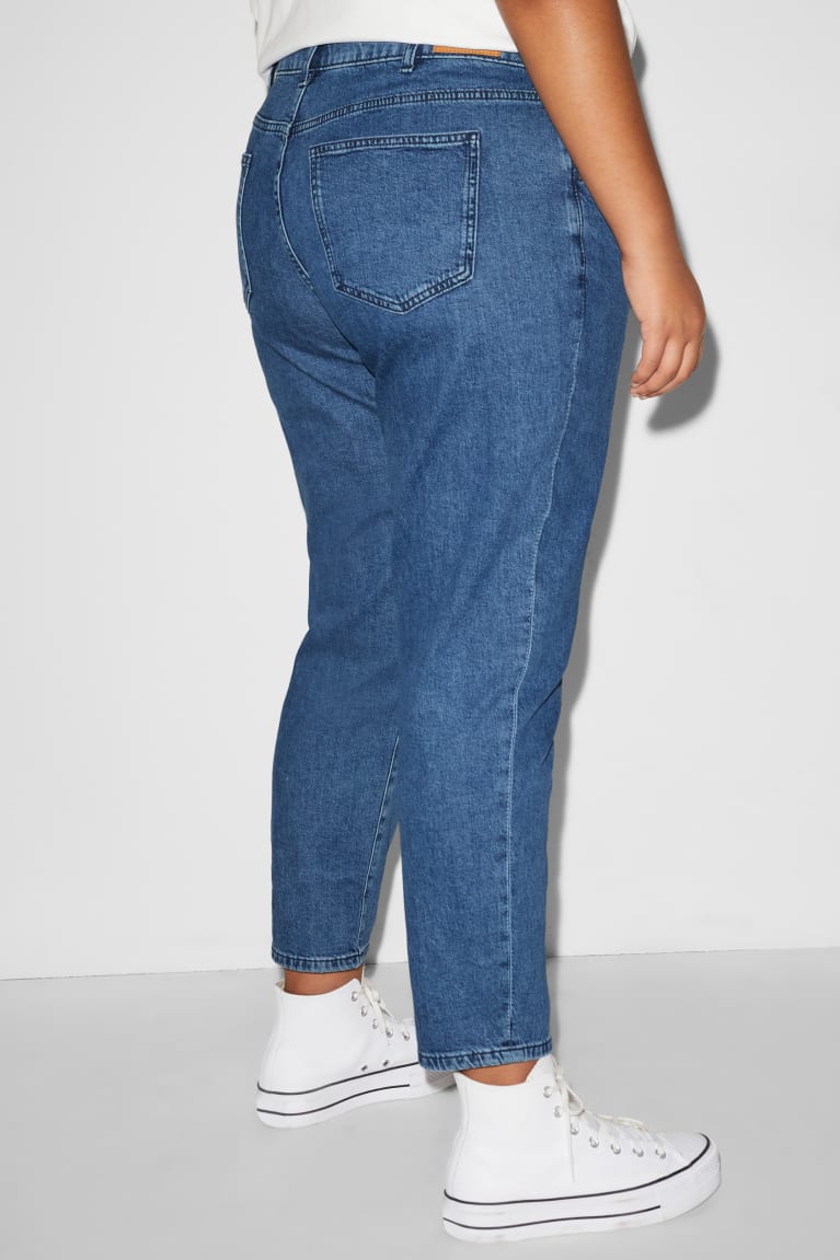 Jeans C&A Clockhouse Mom High Cintura Azules | NLATSE-621