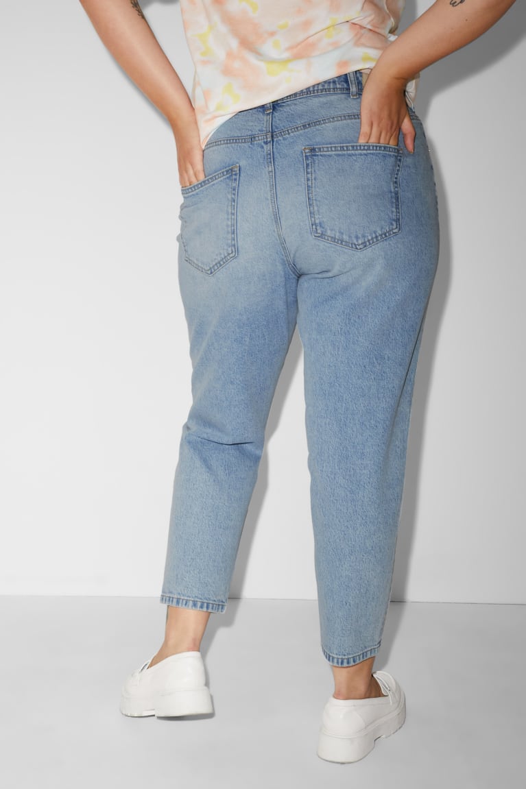 Jeans C&A Clockhouse Mom High Cintura Recycled Azules Azules Claro | AHKOJM-563