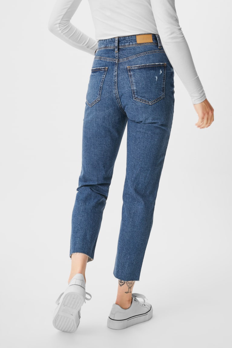 Jeans C&A Clockhouse Mom Organic Algodon Recycled Azules | FEQLPB-193