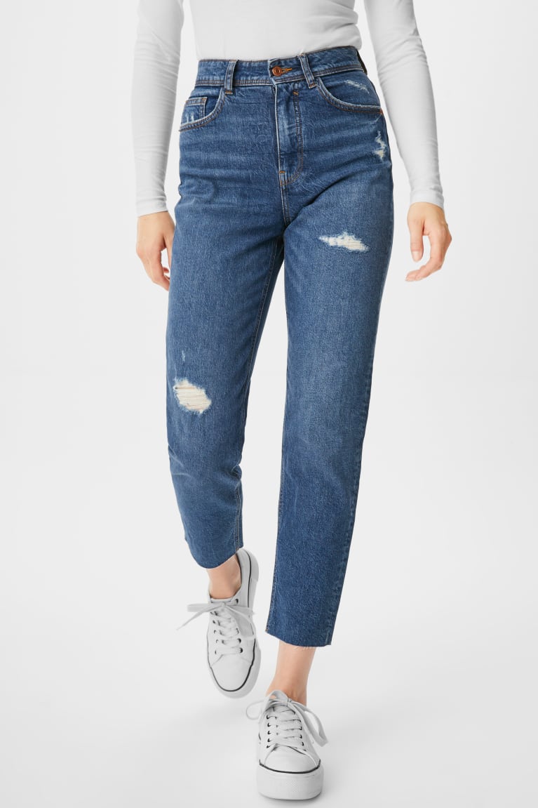 Jeans C&A Clockhouse Mom Organic Algodon Recycled Azules | FEQLPB-193