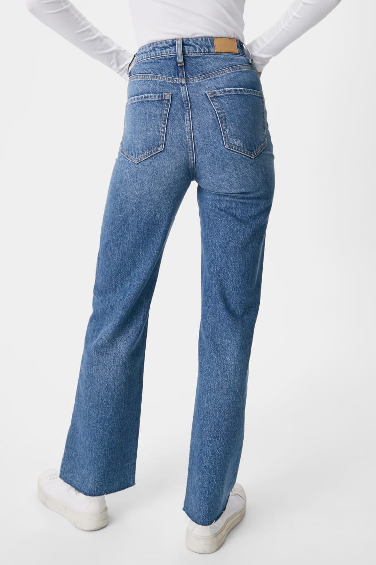 Jeans C&A Clockhouse Relaxed High Cintura Recycled Azules | MOGQUT-519