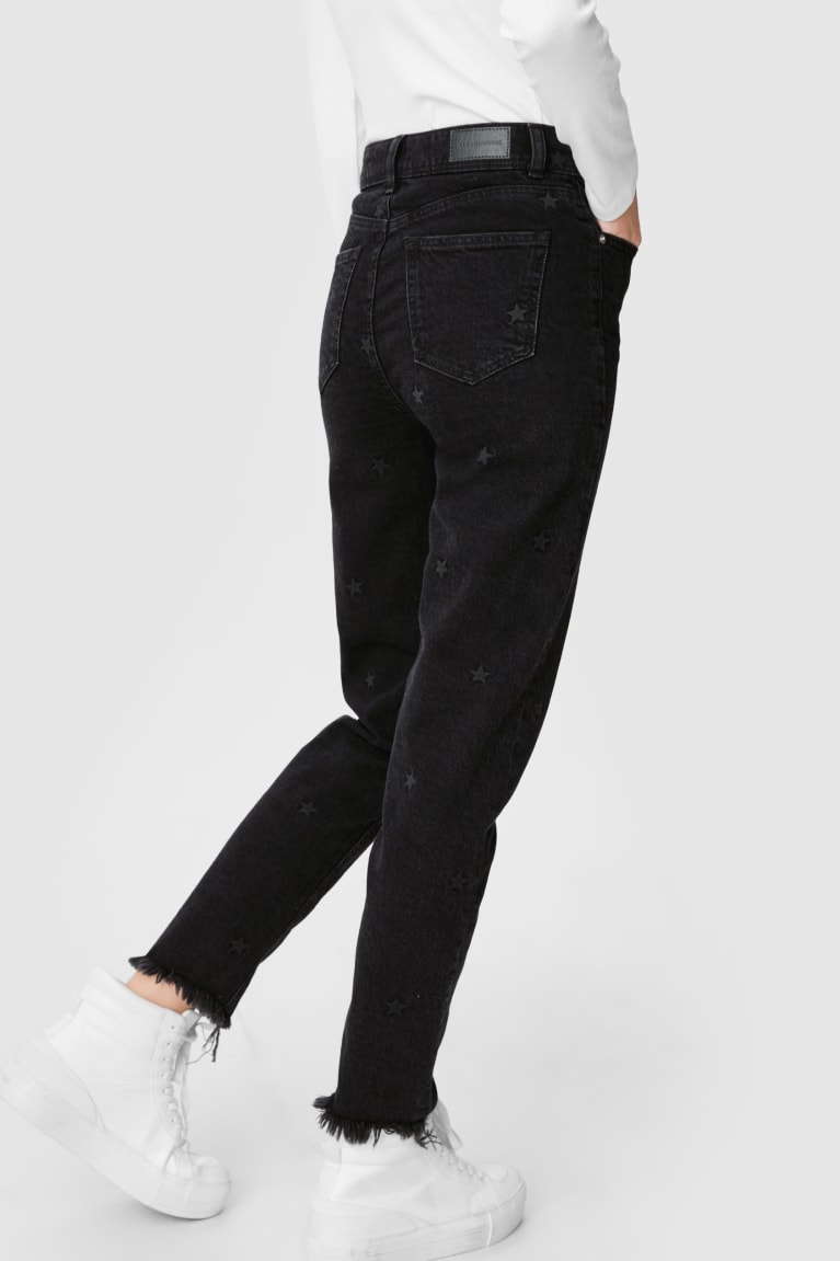 Jeans C&A Clockhouse Slim Ankle Negras | RKJZAM-723