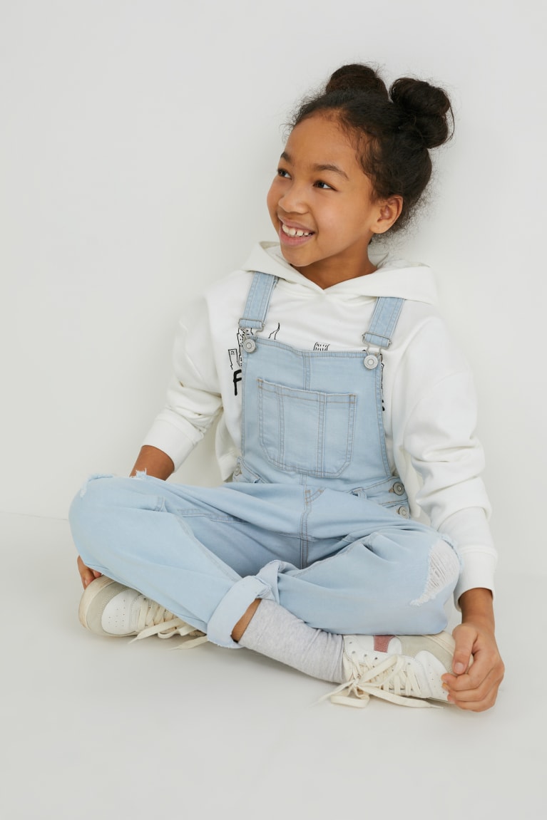 Jeans C&A Denim Dungarees Azules Azules Claro | ZLJHVN-372