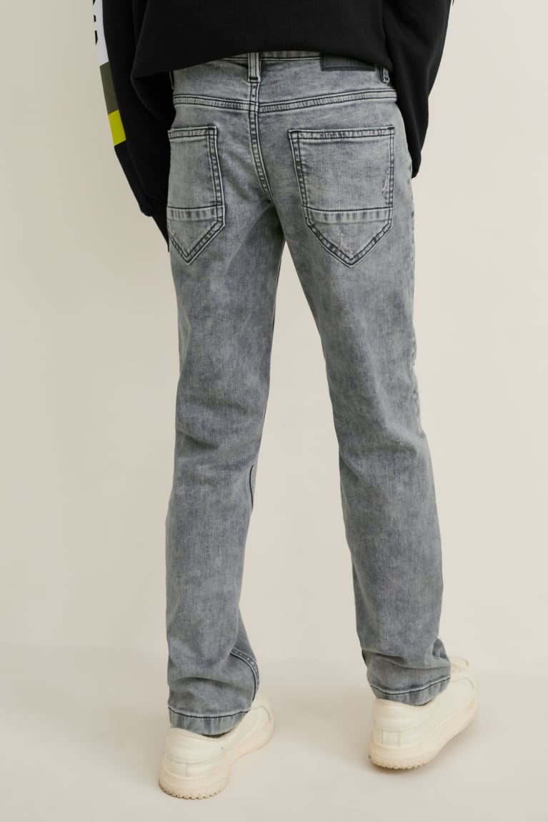 Jeans C&A Directo Azules Gris Claro | FRMSJB-407