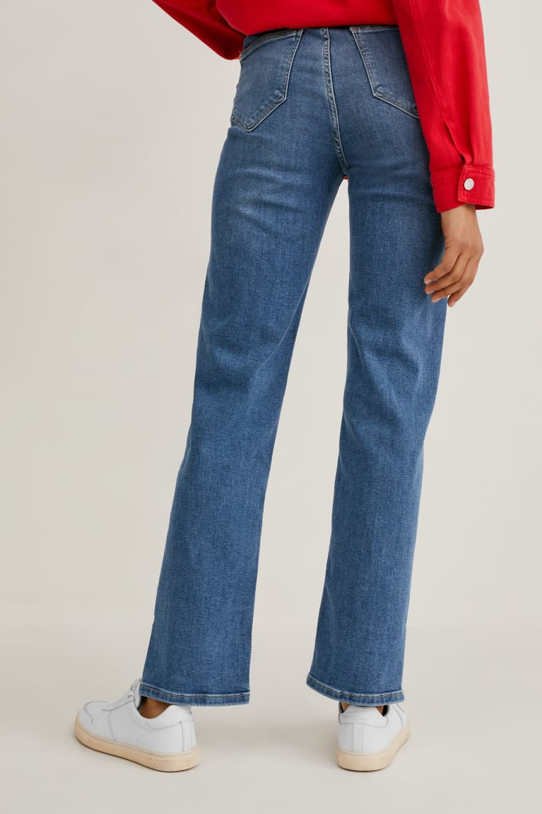 Jeans C&A Directo High Cintura Azules | LJKBZC-235