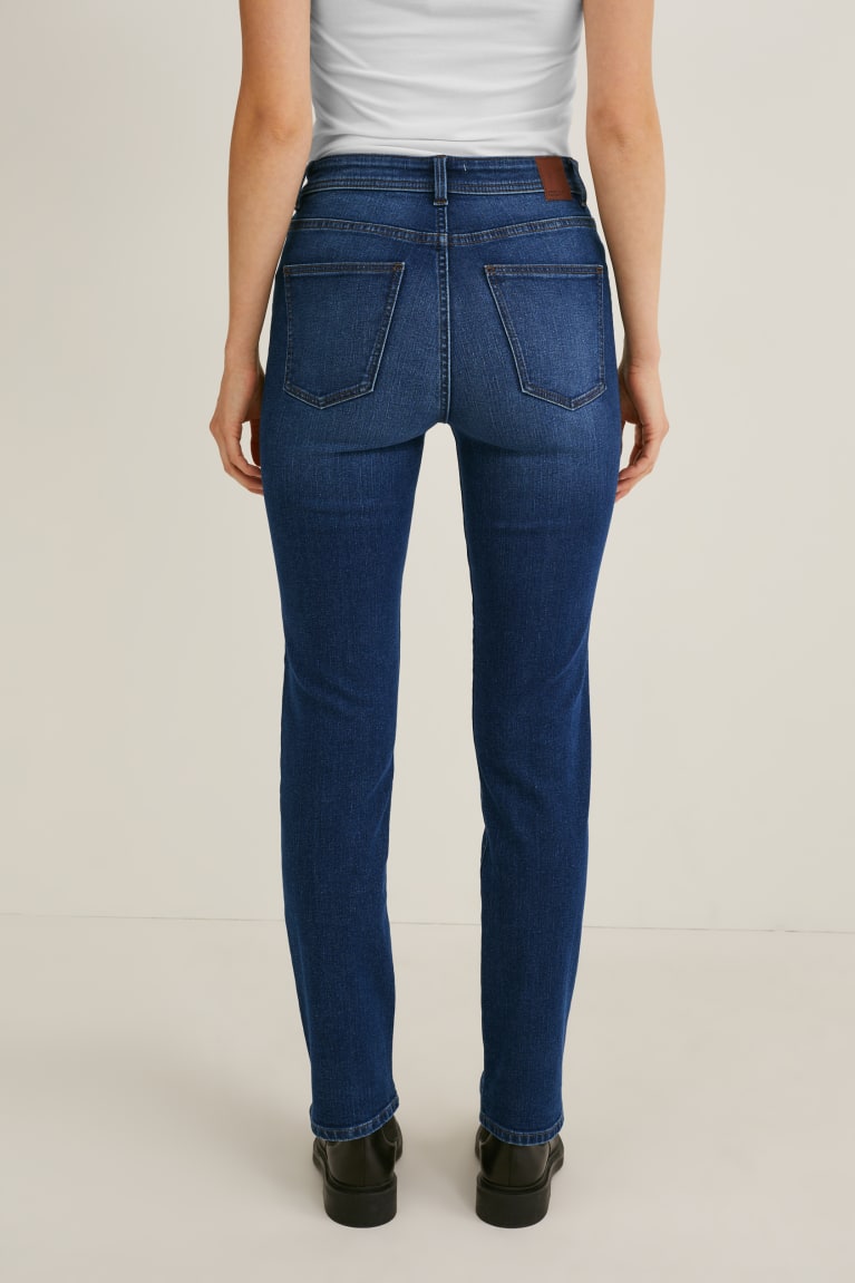 Jeans C&A Directo High Cintura Lycra® Azules | RQFJXS-480