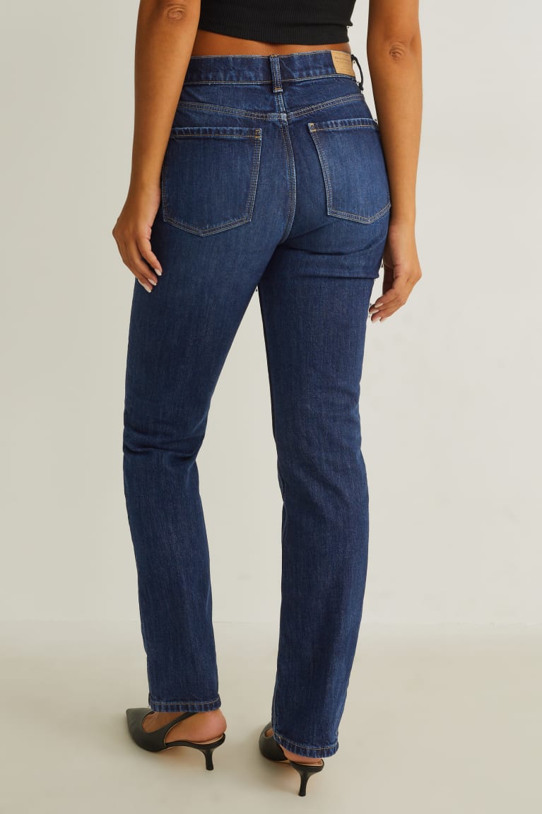 Jeans C&A Directo High Cintura Lycra® Azules | SBZFWC-159