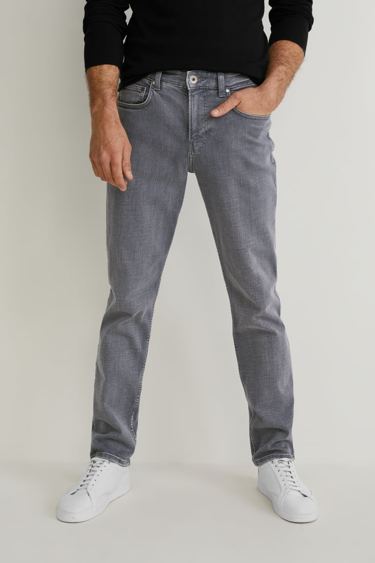 Jeans C&A Directo Lycra® Azules Gris | KOEPWG-468