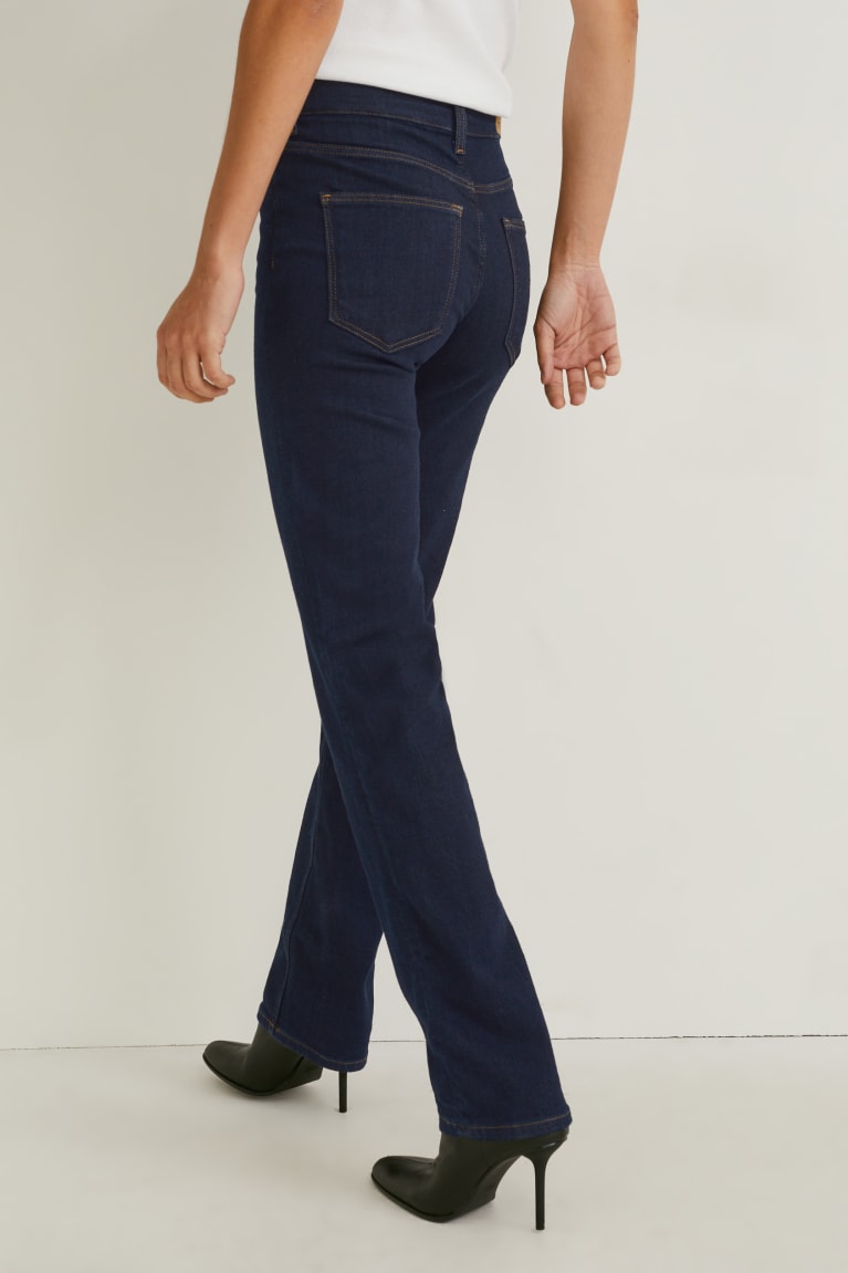 Jeans C&A Directo Mid-rise Cintura Lycra® Azules Azules Oscuro | BASLJE-260