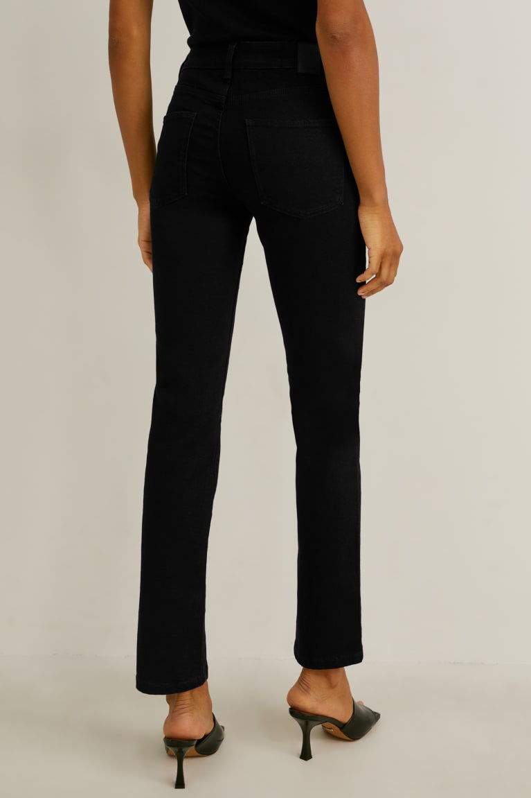 Jeans C&A Directo Mid-rise Cintura Negras | KXBLPH-706