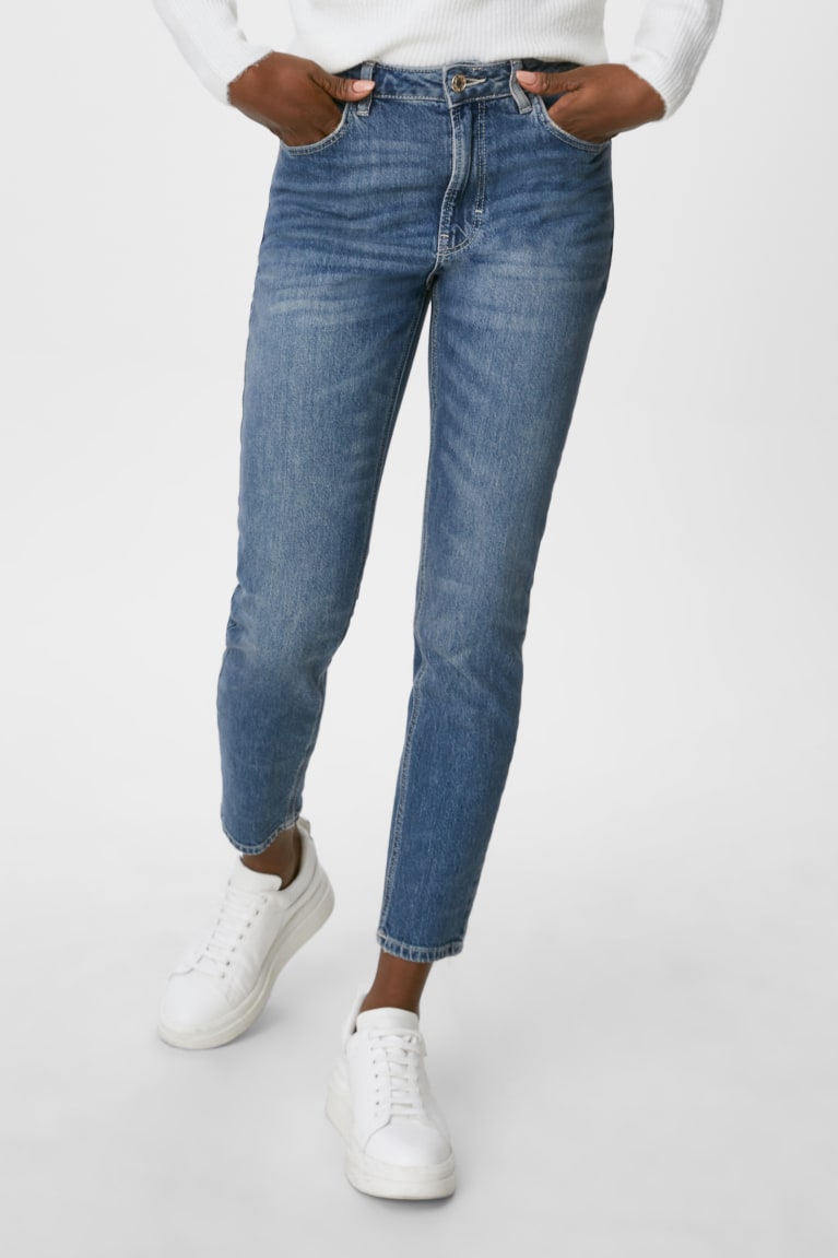 Jeans C&A Directo Tapered Organic Algodon Azules | TLFRYK-412