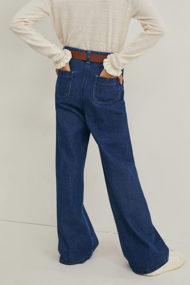 Jeans C&A Directo With Belt Azules | FUJHSE-814