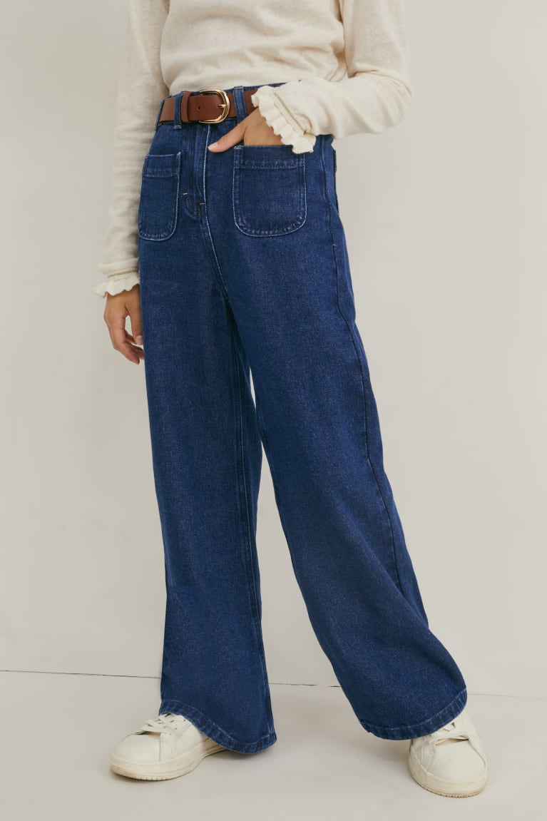 Jeans C&A Directo With Belt Azules | FUJHSE-814