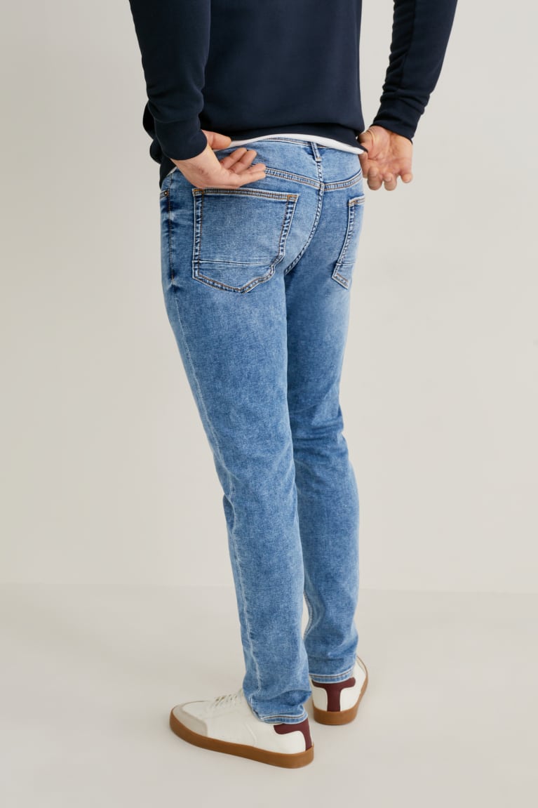 Jeans C&A Flaco Flex Jog Denim Lycra® Azules | JTVQDY-305